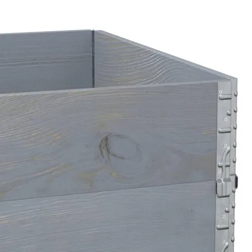 Okviri za palete 3 kom sivi 120 x 80 cm od masivne borovine - Siva 120 x 80 cm 3 Cijena