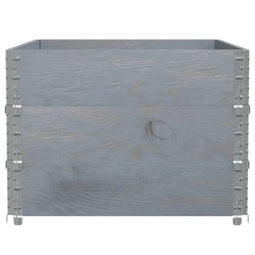 Okviri za palete 3 kom sivi 120 x 80 cm od masivne borovine - Siva 120 x 80 cm 3 Cijena