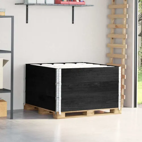 Okviri za palete 3 kom crni 100x100 cm od masivne borovine - Crna 100 x 100 cm 3 Cijena
