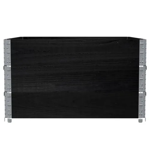 Okviri za palete 3 kom crni 100x100 cm od masivne borovine - Crna 100 x 100 cm 3 Cijena