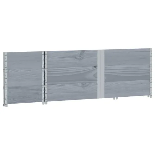 Okviri za palete 3 kom sivi 150x50 cm od masivne borovine - Siva 150 x 50 cm 3 Cijena