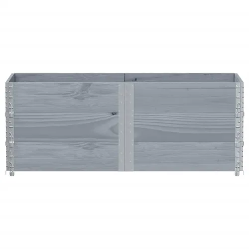 Okviri za palete 3 kom sivi 150x50 cm od masivne borovine - Siva 150 x 50 cm 3 Cijena