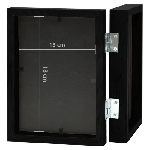 Dvostruki preklopni okvir za fotografije crni 2 x (13x18 cm) - Crna 2 x (13 x 18 cm) Cijena