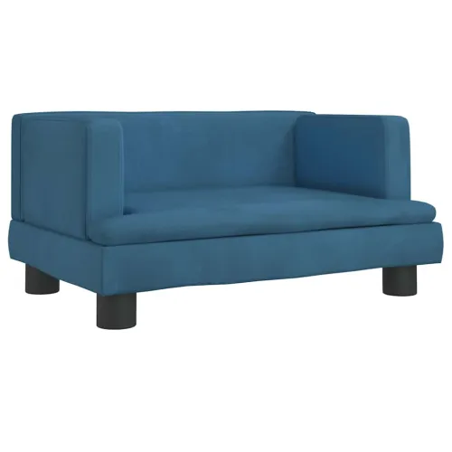 Krevet za pse plavi 60 x 40 x 30 cm baršunasti - Plava 60 x 40 x 30 cm Baršun Plava Cijena