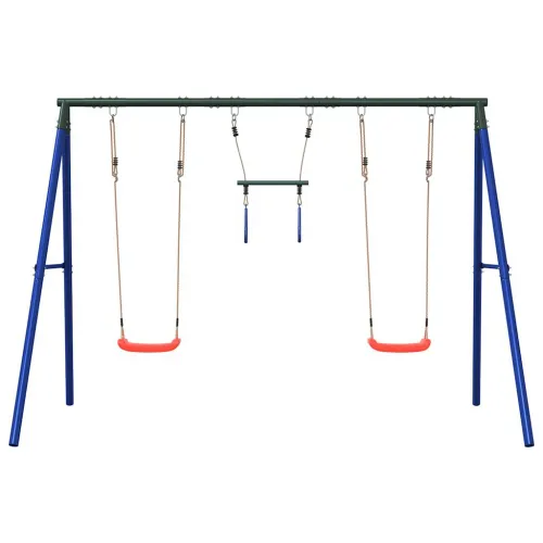 Vanjski set s ljuljačka i trapezom - Crvena 1 2 x sjedalo ljuljačke + trapez Cijena