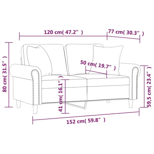 Dvosjed s ukrasnim jastucima tamnozeleni 120 cm baršunasti - Tamnozelena 120 cm Cijena
