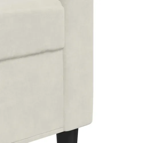 3-dijelni set sofa s jastucima krem baršunasti - Krema 1 Bez oslonca za noge Krema Cijena