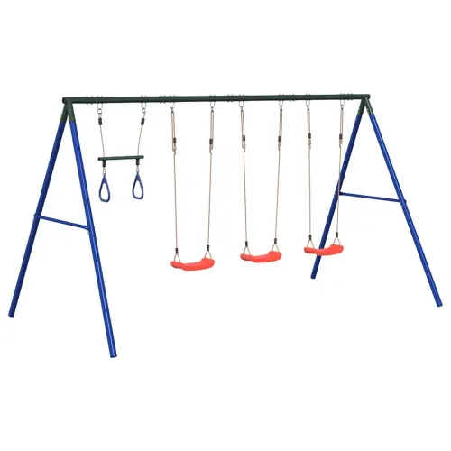 Vanjski set s ljuljačka i trapezom - Crvena 1 3 x sjedalo ljuljačke + trapez Cijena