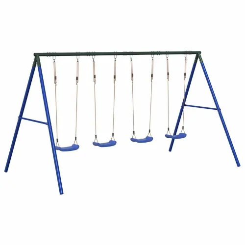 Set vanjske ljuljačka s 4 ljuljačke - Plava 4 x sjedalo ljuljačke Cijena