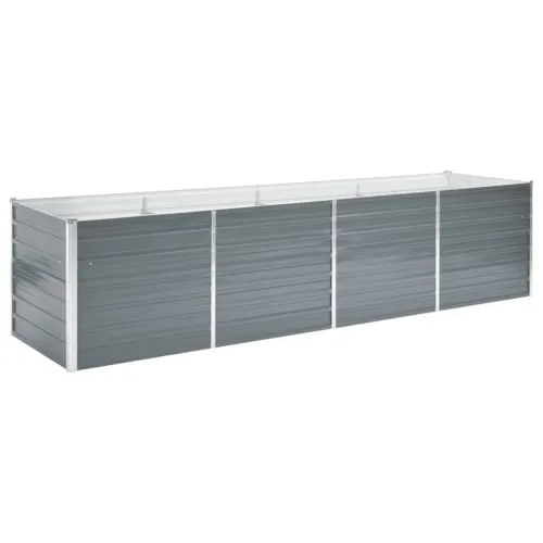 Vrtna sadilica od pocinčanog čelika 320 x 80 x 77 cm siva  - Siva 320 x 80 x 77 cm 1 Cijena