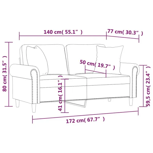 Dvosjed s ukrasnim jastucima tamnozeleni 140 cm baršunasti - Tamnozelena 140 cm Cijena