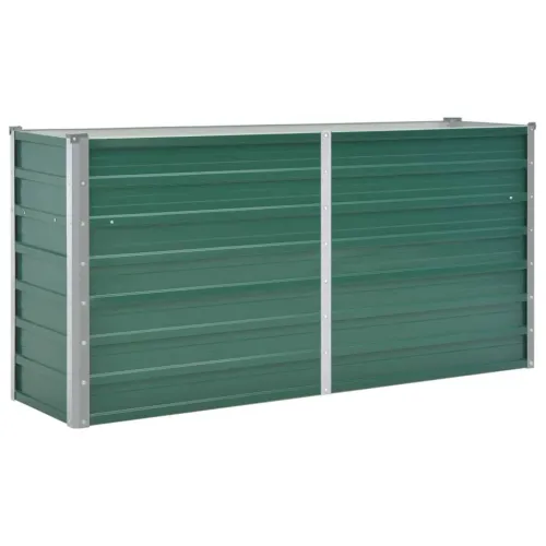 Vrtna sadilica od pocinčanog čelika 160 x 40 x 77 cm zelena - 160 x 40 x 77 cm Cijena