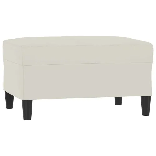 3-dijelni set sofa s jastucima krem baršunasti - Krema Sa naslonom za noge Cijena