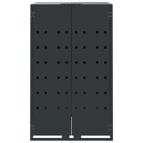Spremište za 4 kante za otpad antracit 276x79x117 cm čelično - Antracit 4 poklopac s plinskim podizanjem Cijena