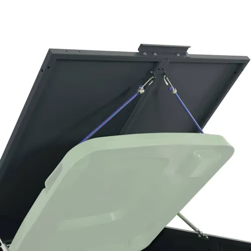 Spremište za 4 kante za otpad antracit 276x79x117 cm čelično - Antracit 4 poklopac s plinskim podizanjem Cijena