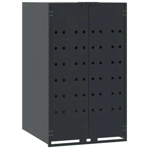 Spremište za 6 kante za otpad antracit 414x79x117 cm čelično - Antracit 6 poklopac s plinskim podizanjem Cijena