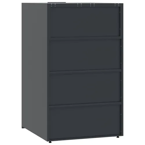 Spremište za 6 kante za otpad antracit 414x79x117 cm čelično - Antracit 6 poklopac s plinskim podizanjem Cijena