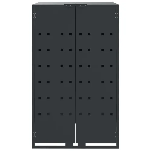 Spremište za 6 kante za otpad antracit 414x79x117 cm čelično - Antracit 6 poklopac s plinskim podizanjem Cijena