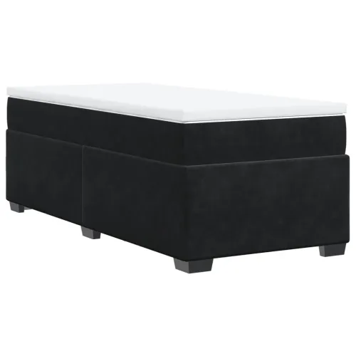 Box spring krevet s madracem crni 100x200 cm baršunasti - Crna 100 x 200 cm Cijena