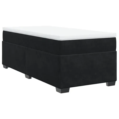 Box spring krevet s madracem crni 100x200 cm baršunasti - Crna 100 x 200 cm Cijena