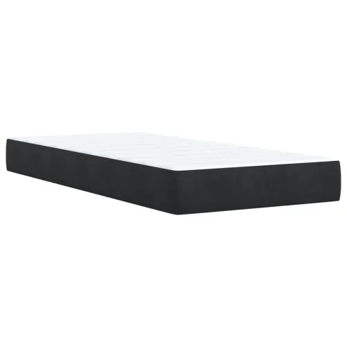 Box spring krevet s madracem crni 100x200 cm baršunasti - Crna 100 x 200 cm Cijena