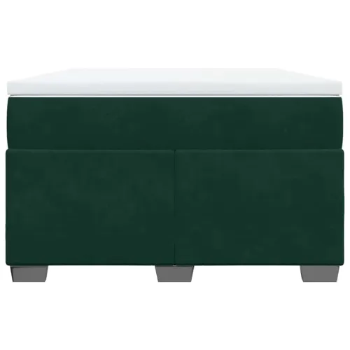 Box spring krevet s madracem tamnozeleni 120x200 cm baršunasti - Tamnozelena 120 x 200 cm Cijena