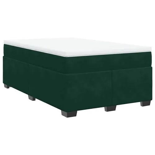 Box spring krevet s madracem tamnozeleni 120x200 cm baršunasti - Tamnozelena 120 x 200 cm Cijena
