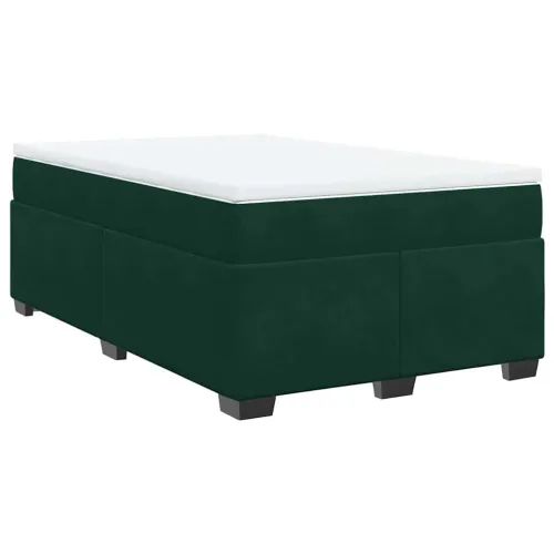 Box spring krevet s madracem tamnozeleni 120x200 cm baršunasti - Tamnozelena 120 x 200 cm Cijena