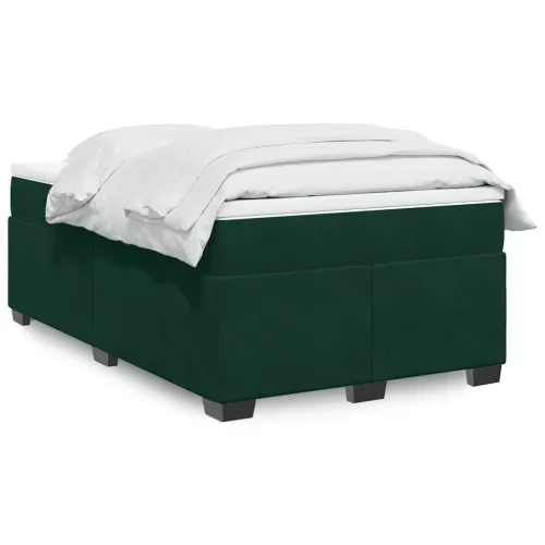 Box spring krevet s madracem tamnozeleni 120x200 cm baršunasti - Tamnozelena 120 x 200 cm Cijena