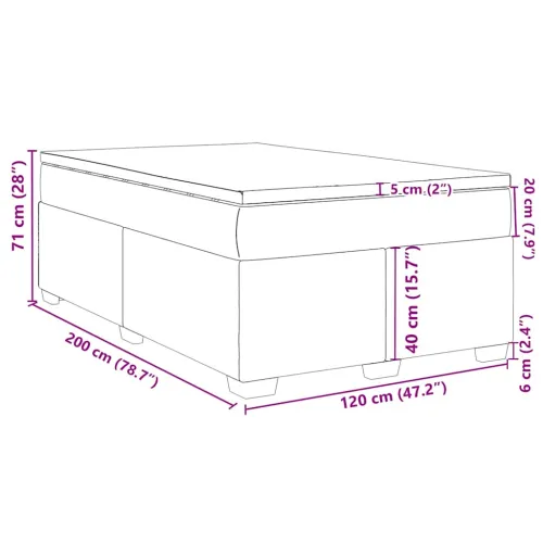 Box spring krevet s madracem tamnozeleni 120x200 cm baršunasti - Tamnozelena 120 x 200 cm Cijena