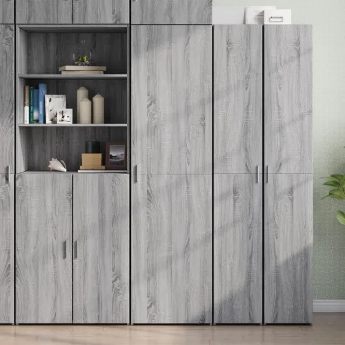 Visoka komoda boja hrasta 50x42,5x185 cm od konstruiranog drva - Sivi hrast sonoma 50 x 42.5 x 185 cm 1 sa 6 polica Cijena