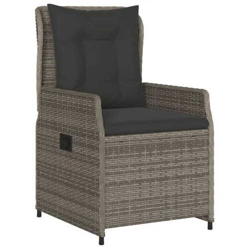 Vrtna garnitura - 5-dijelni vrtni blagovaonski set sivi od poliratana - Siva 80 x 80 x 74 cm 4 Cijena