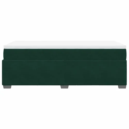 Box spring krevet s madracem tamnozeleni 80 x 200 cm baršunasti - Tamnozelena 80 x 200 cm Cijena