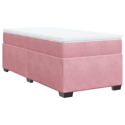 Box spring krevet s madracem ružičasti 90x200 cm baršunasti - Ružičasta 90 x 200 cm Cijena