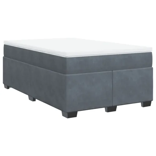 Box spring krevet s madracem tamnosivi 120 x 200 cm baršunasti - Tamno siva 120 x 200 cm Cijena