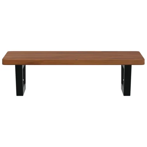 Zidna polica za Lavabo - Umivaonik od čelika i masivne hrastovine - tamno smeđa i crna 60 x 40 x 2.5 cm 1 Trapez Cijena
