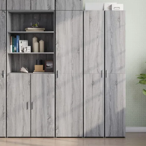 Visoka komoda boja hrasta 40x42,5x185 cm od konstruiranog drva - Sivi hrast sonoma 40 x 42.5 x 185 cm 1 sa 6 polica Cijena