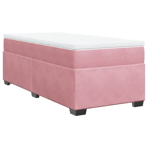 Box spring krevet s madracem ružičasti 100x200 cm baršunasti - Ružičasta 100 x 200 cm Cijena