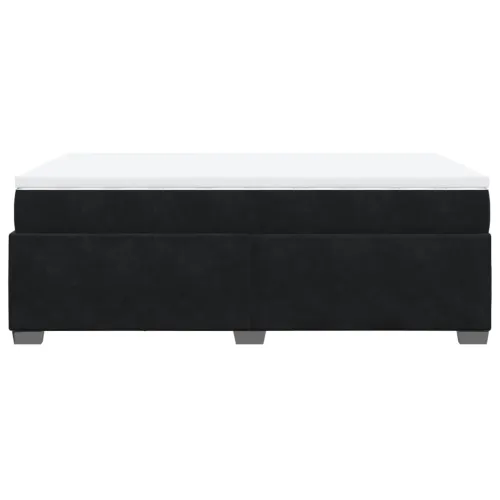 Box spring krevet s madracem crni 120 x 200 cm baršunasti - Crna 120 x 200 cm Cijena