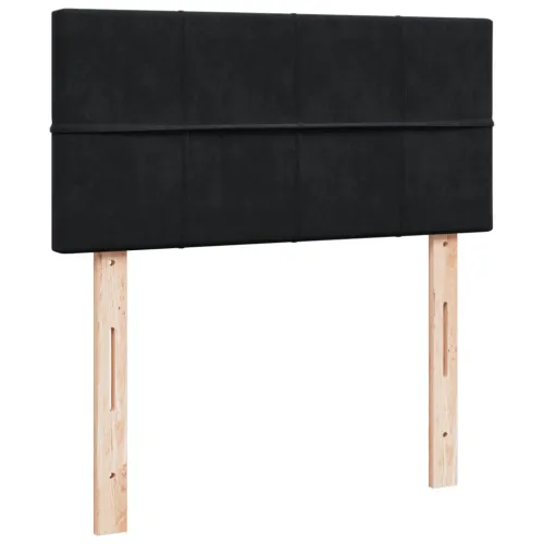 Box spring krevet s madracem crni 100x200 cm baršunasti - Crna 100 x 200 cm Blok s kvadratima Cijena