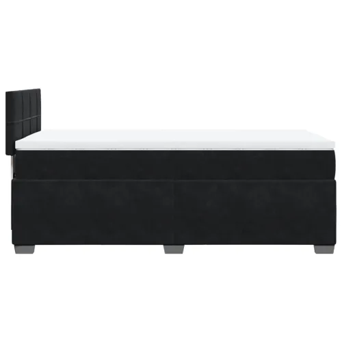 Box spring krevet s madracem crni 100x200 cm baršunasti - Crna 100 x 200 cm Blok s kvadratima Cijena