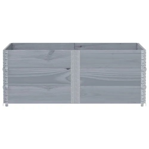 Okviri za palete 3 kom sivi 150x100 cm od masivne borovine - Siva 150 x 100 cm 3 Cijena