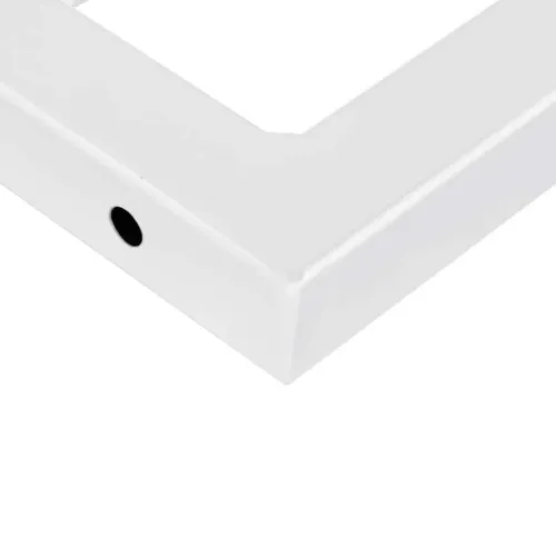 Zidna polica za Lavabo - Umivaonik od čelika i masivne hrastovine - Smeđa i bijela 50 x 50 x 2.5 cm 1 Trapez Cijena