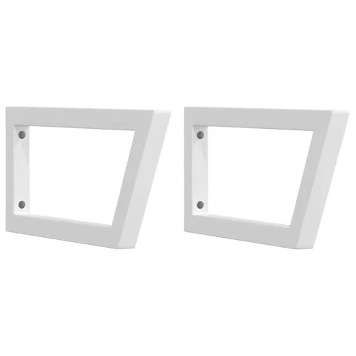 Zidna polica za Lavabo - Umivaonik od čelika i masivne hrastovine - Smeđa i bijela 50 x 50 x 2.5 cm 1 Trapez Cijena