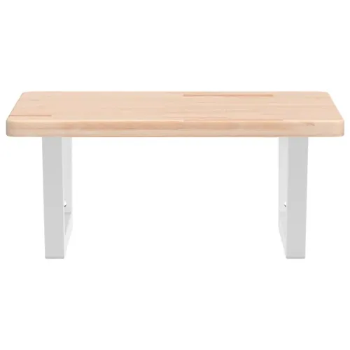 Zidna polica za Lavabo - Umivaonik od čelika i masivne hrastovine - Smeđa i bijela 50 x 50 x 2.5 cm 1 Trapez Cijena