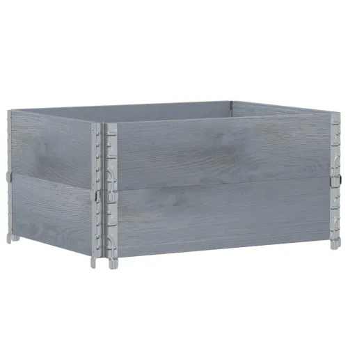 Okviri za palete 2 kom sivi 80x60 cm od masivne borovine - Siva 80 x 60 cm 2 Cijena