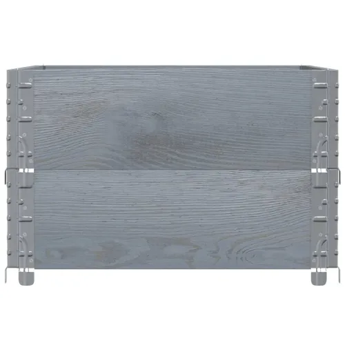 Okviri za palete 2 kom sivi 80x60 cm od masivne borovine - Siva 80 x 60 cm 2 Cijena
