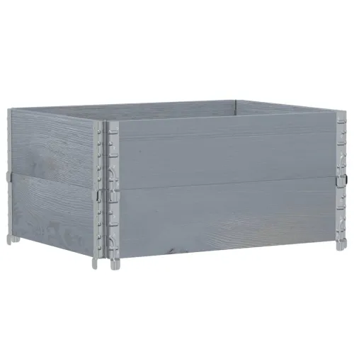 Okviri za palete 2 kom sivi 80x60 cm od masivne borovine - Siva 80 x 60 cm 2 Cijena
