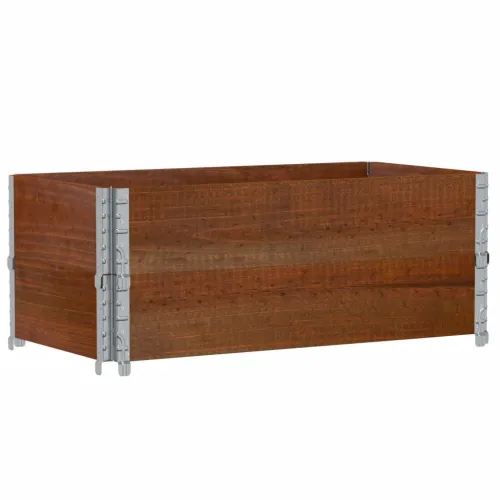 Okviri za palete 2 kom smeđi 100 x 50 cm od masivne borovine - Tamno smeđa 100 x 50 cm 2 Cijena