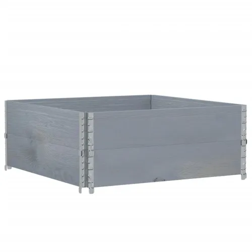 Okviri za palete 2 kom sivi 100 x 100 cm od masivne borovine - Siva 100 x 100 cm 2 Cijena